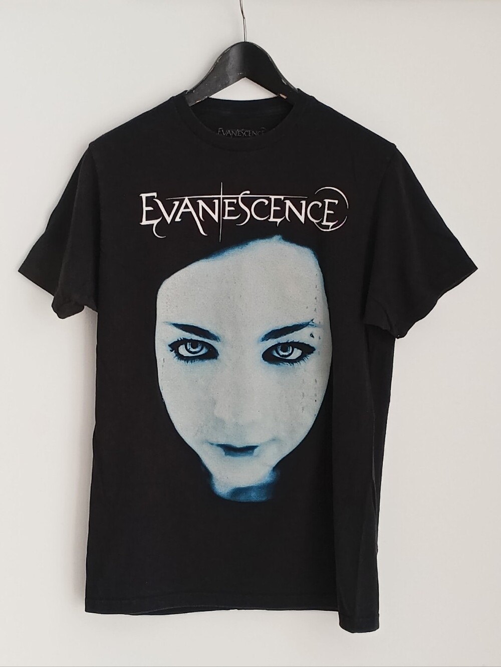 2023 Evanescence Amy Lee Face Band Graphic Tee Medium Black Alt Rock